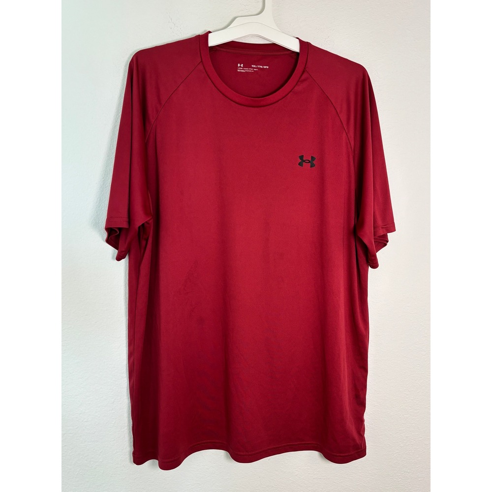 Under Armour Mens XXL Red Tech Short Sleeve Loose Fit Training T-Shirt